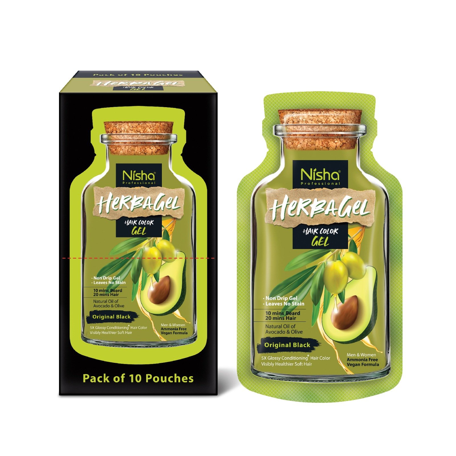 Nisha Herbagel Hair Color Gel (Pouch)