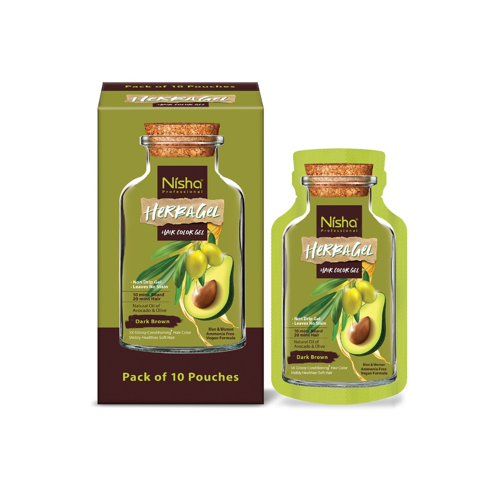 Nisha Herbagel Hair Color Gel (Pouch)