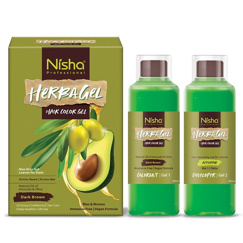 Nisha Herbagel Hair Color Gel (Bottle)